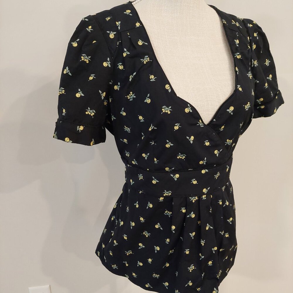 Anthropologie Odille Lemon Top - Picture 2 of 11